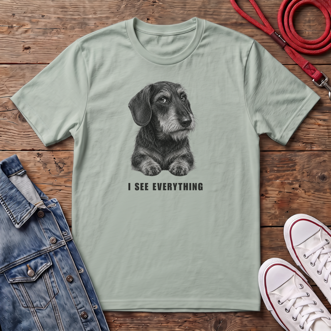 Dachshund Wired Haired - I See Everything T-shirt