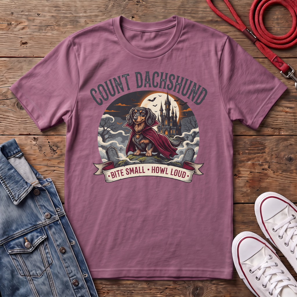 Count Dachshund Halloween  T-shirt