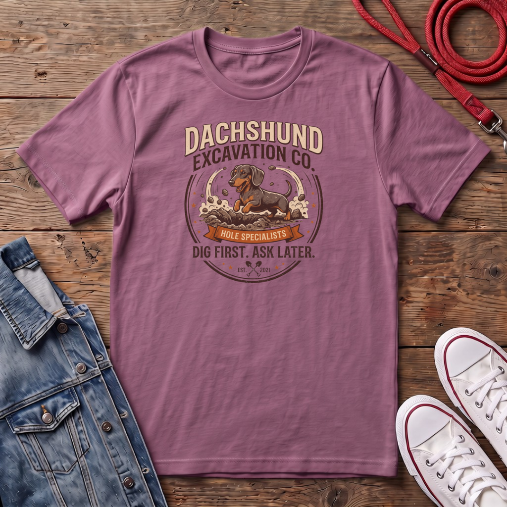 Dachshund Excavation Co T-shirt