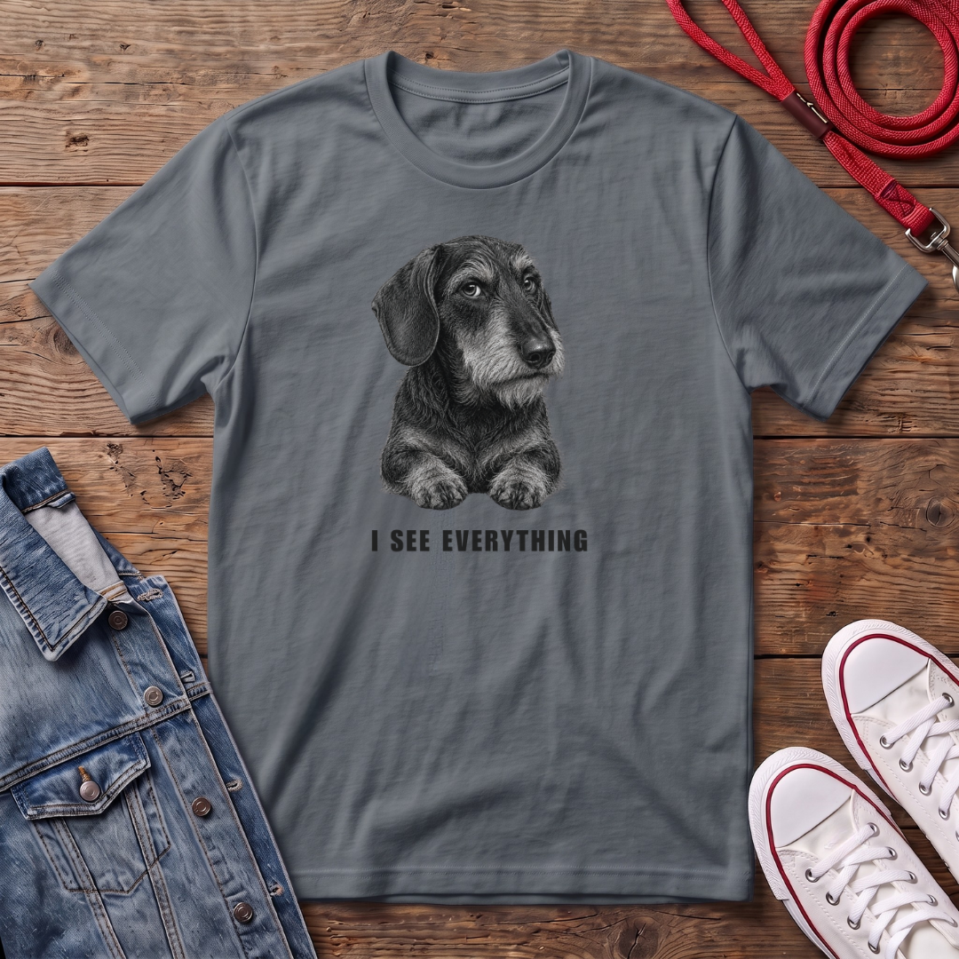 Dachshund Wired Haired - I See Everything T-shirt
