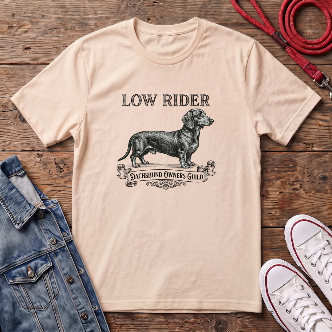 Low Rider, Dachshund Owners Guild - Smooth Haired T-shirt
