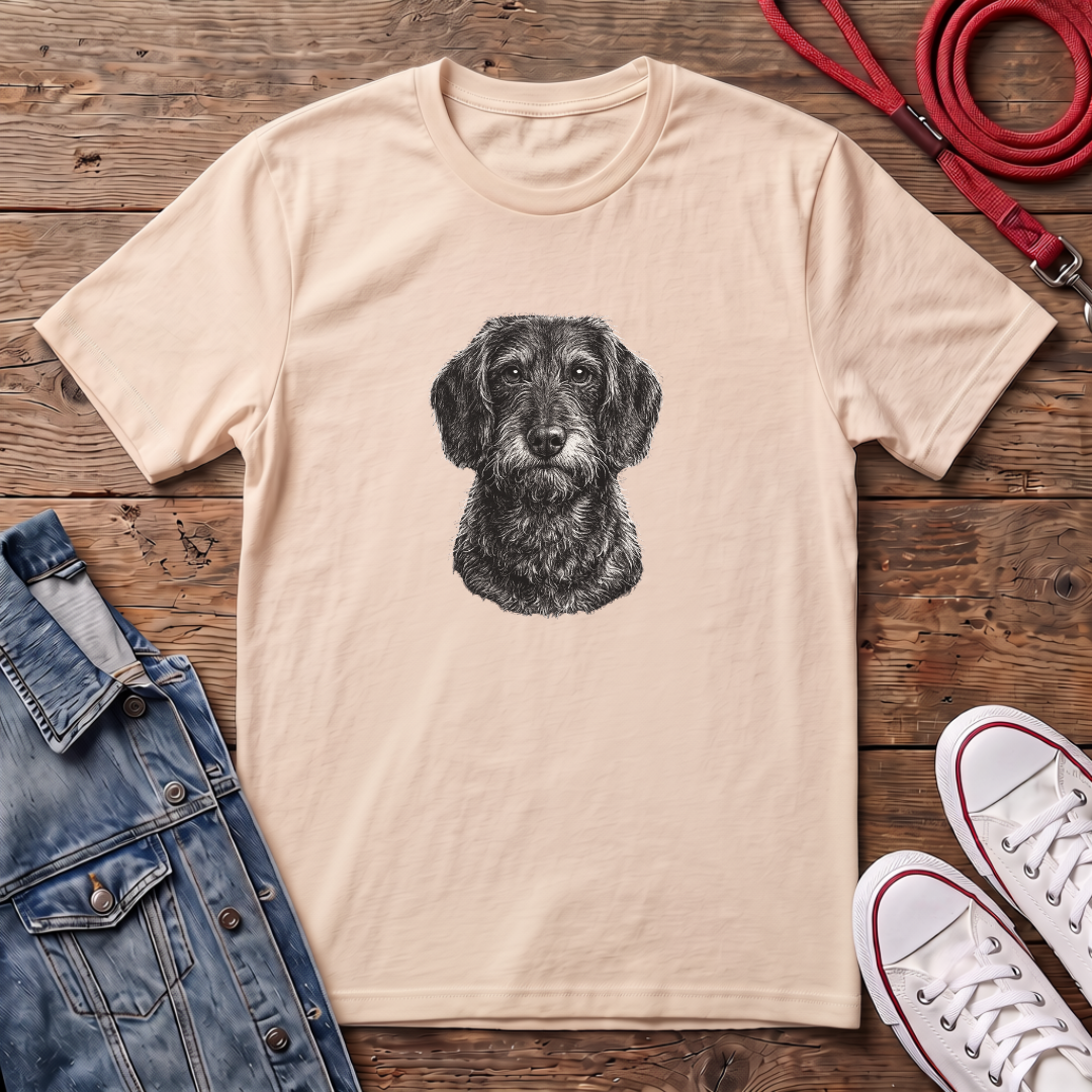 Dachshund Wired Face T-shirt