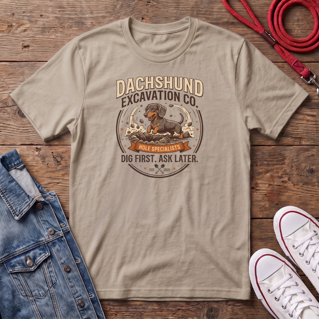 Dachshund Excavation Co T-shirt