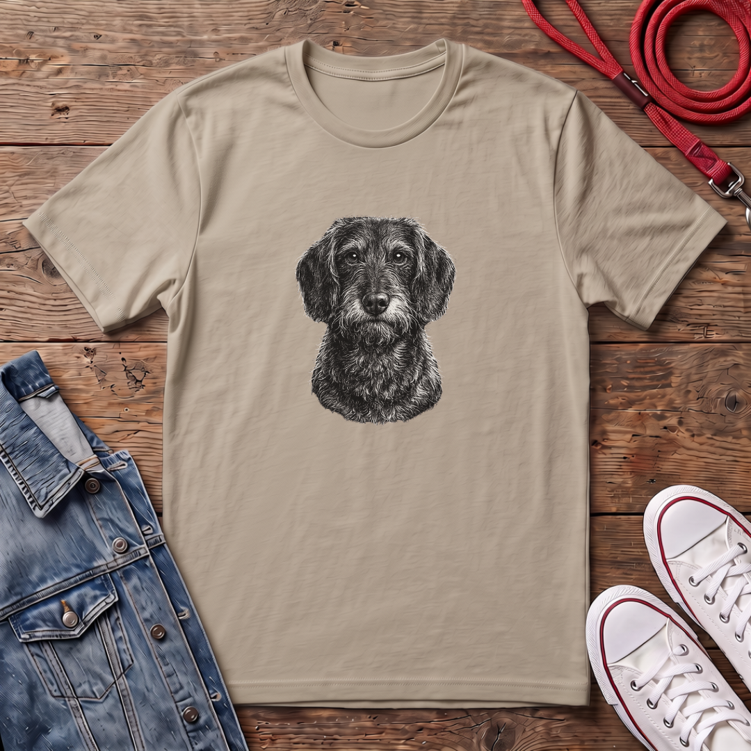Dachshund Wired Face T-shirt