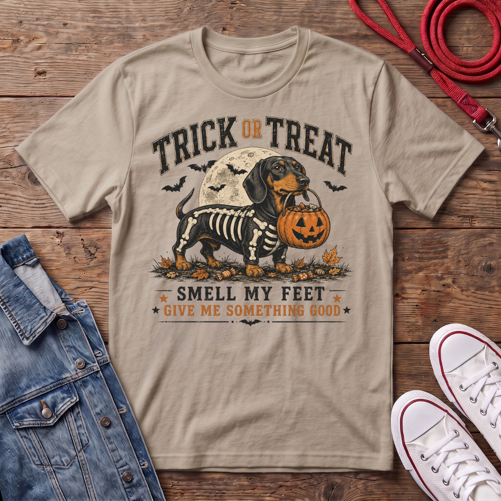 Trick or Treat Dachshund Halloween T-shirt