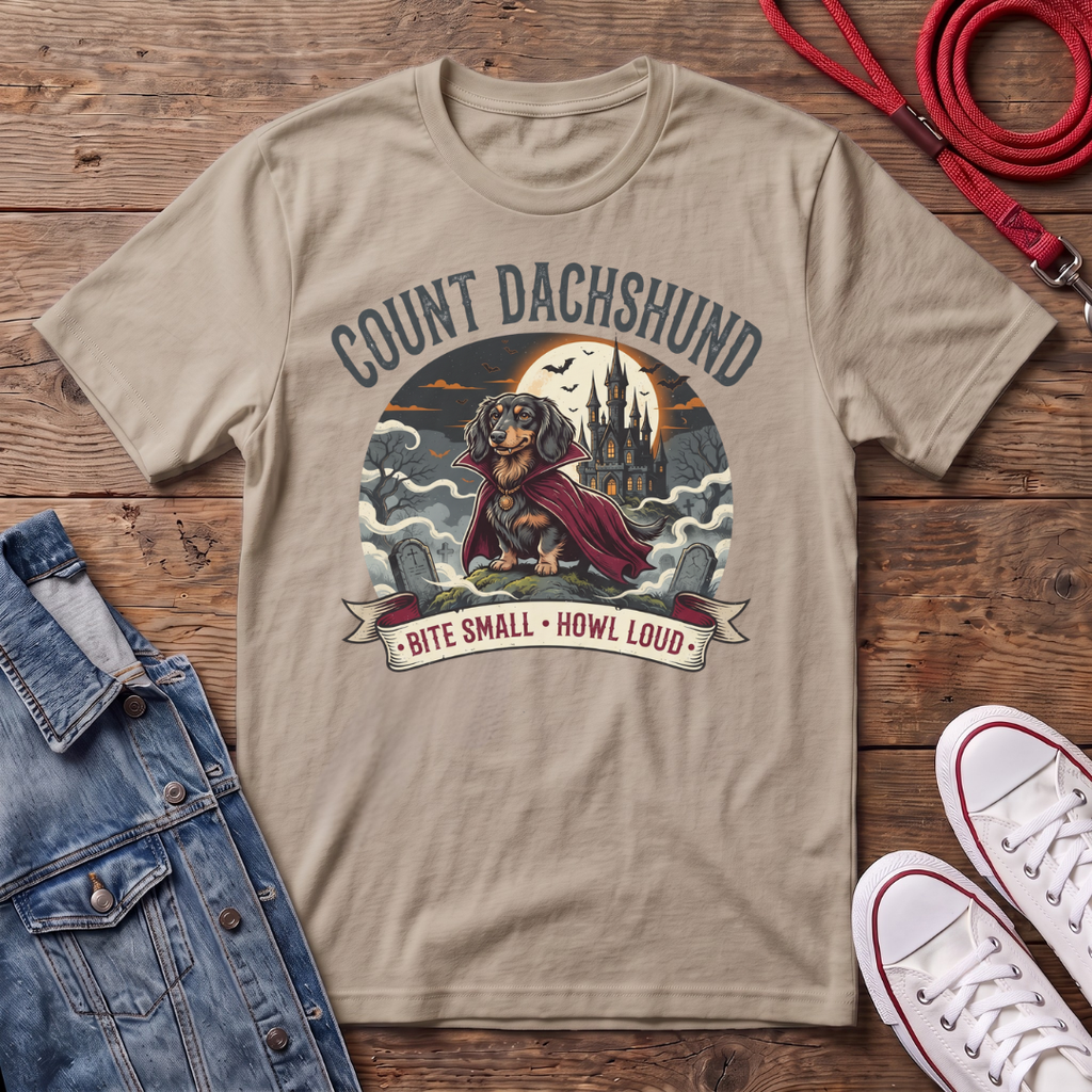 Count Dachshund Halloween  T-shirt