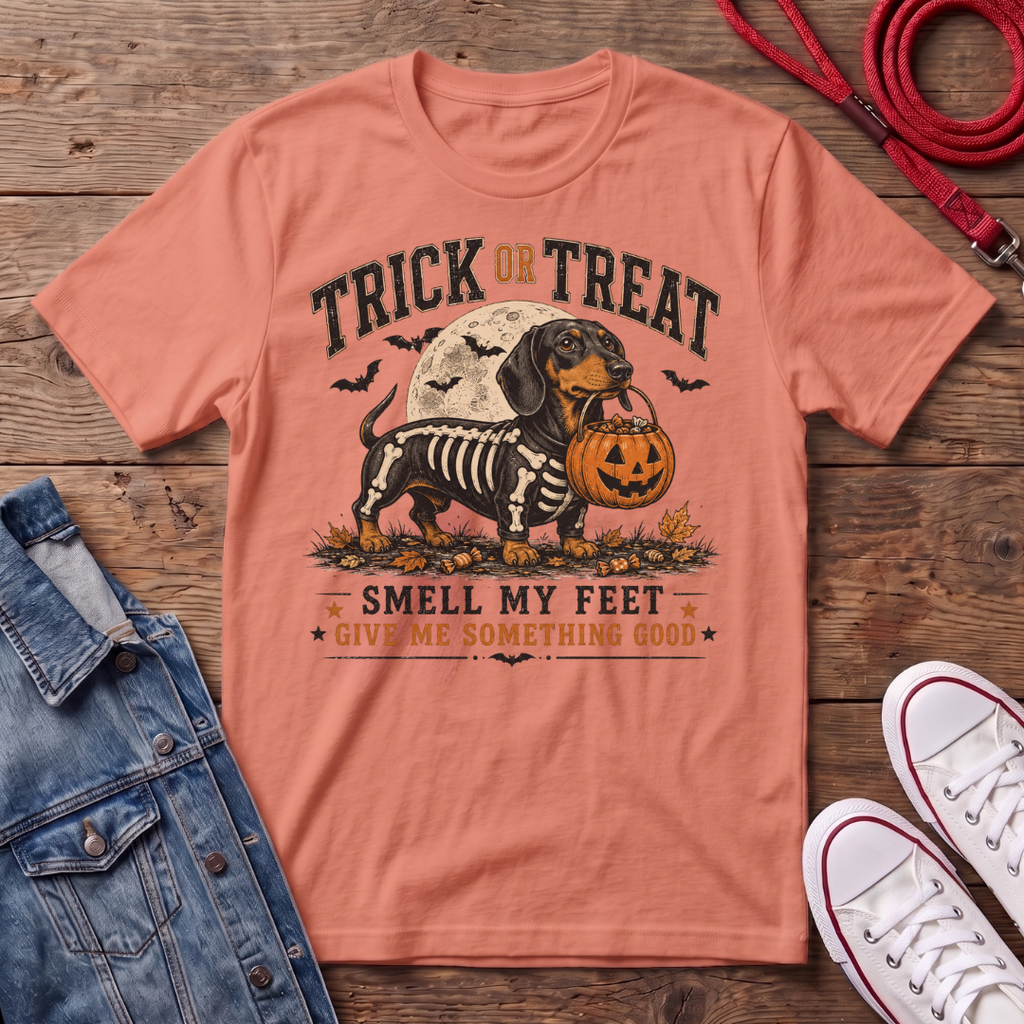 Trick or Treat Dachshund Halloween T-shirt