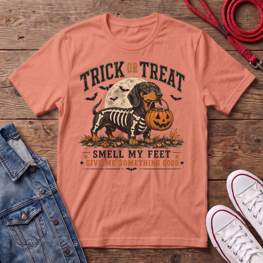 Trick or Treat Dachshund Halloween T-shirt