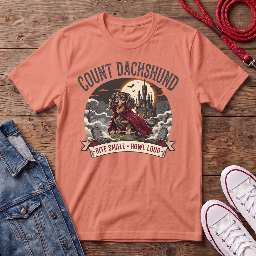 Count Dachshund Halloween  T-shirt