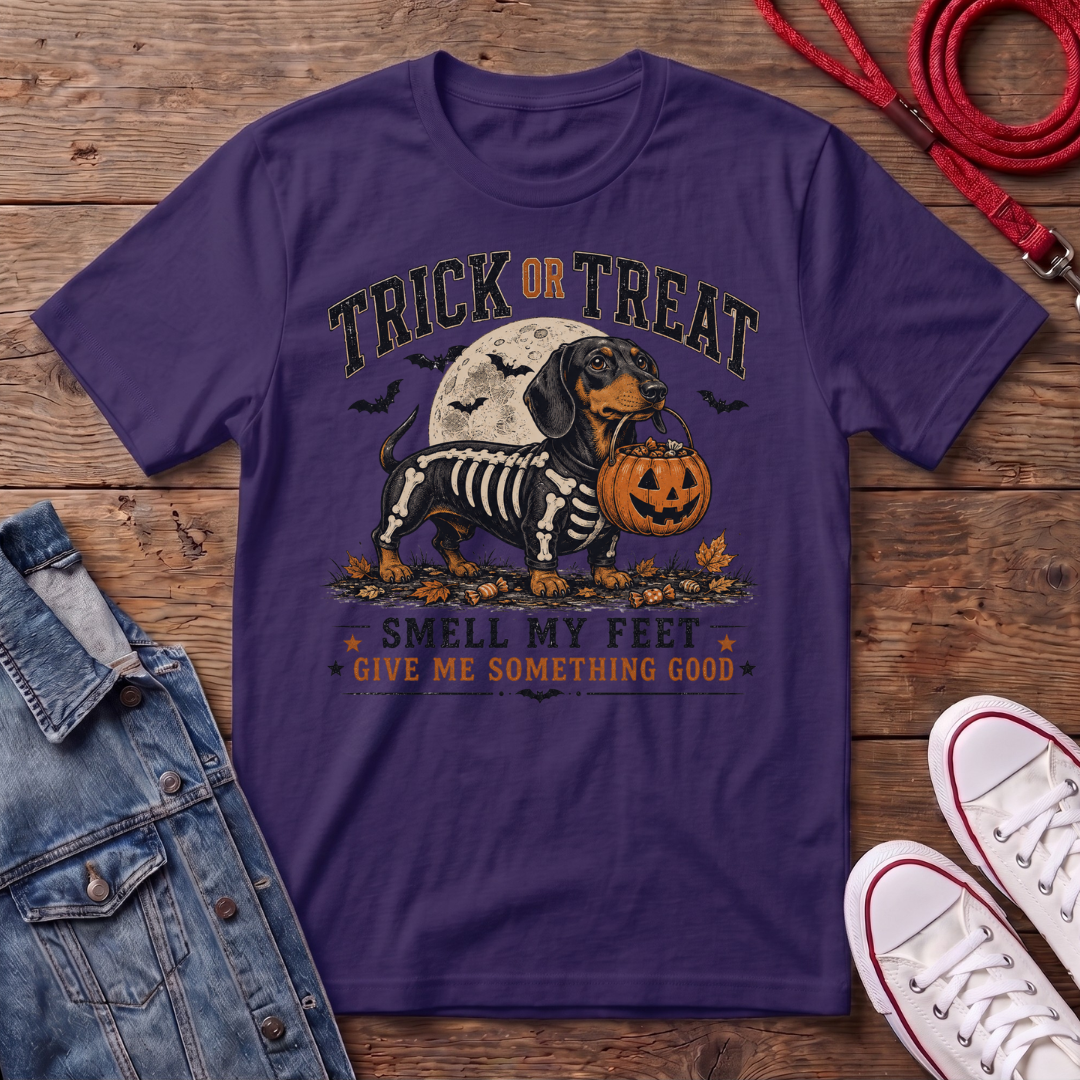 Trick or Treat Dachshund Halloween T-shirt