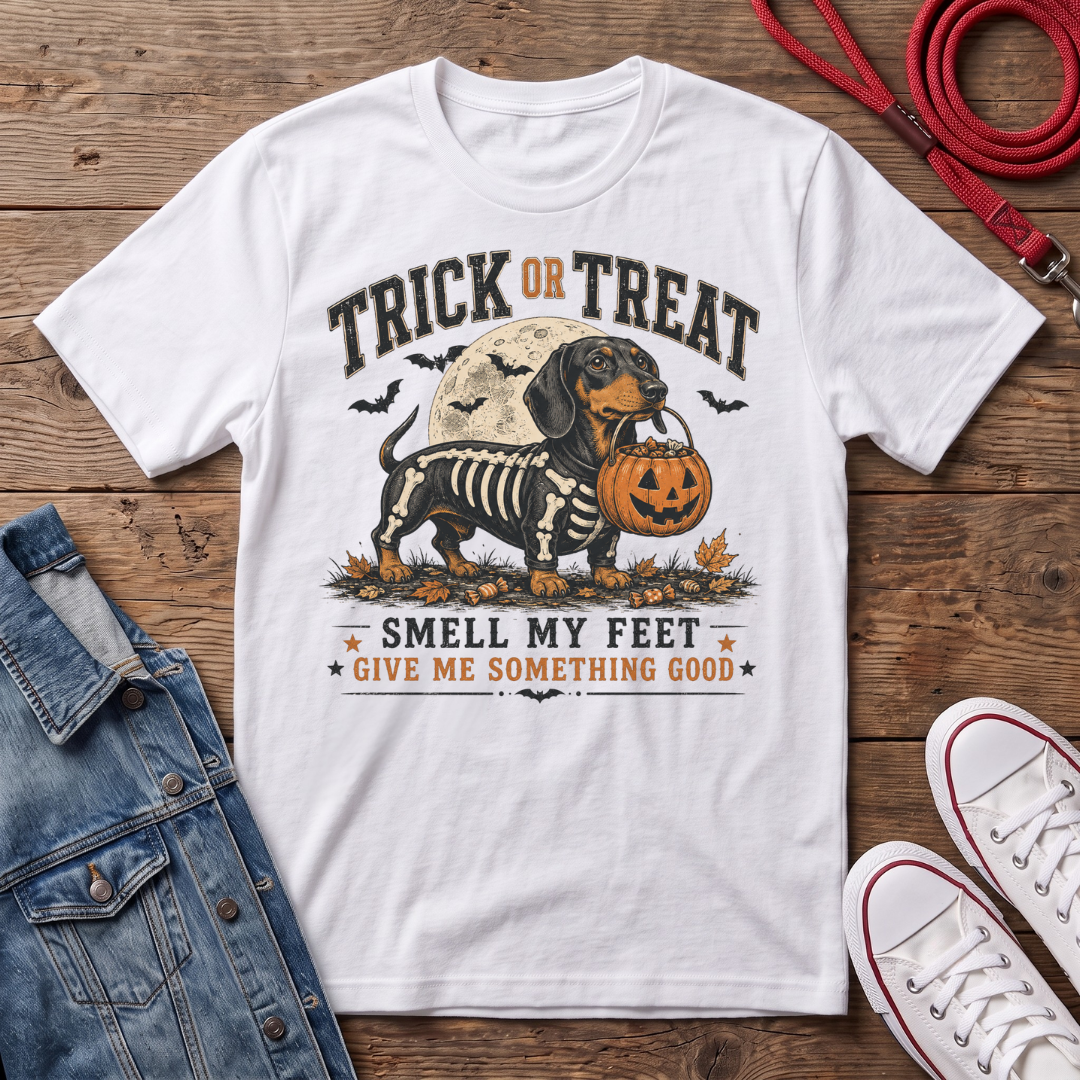 Trick or Treat Dachshund Halloween T-shirt