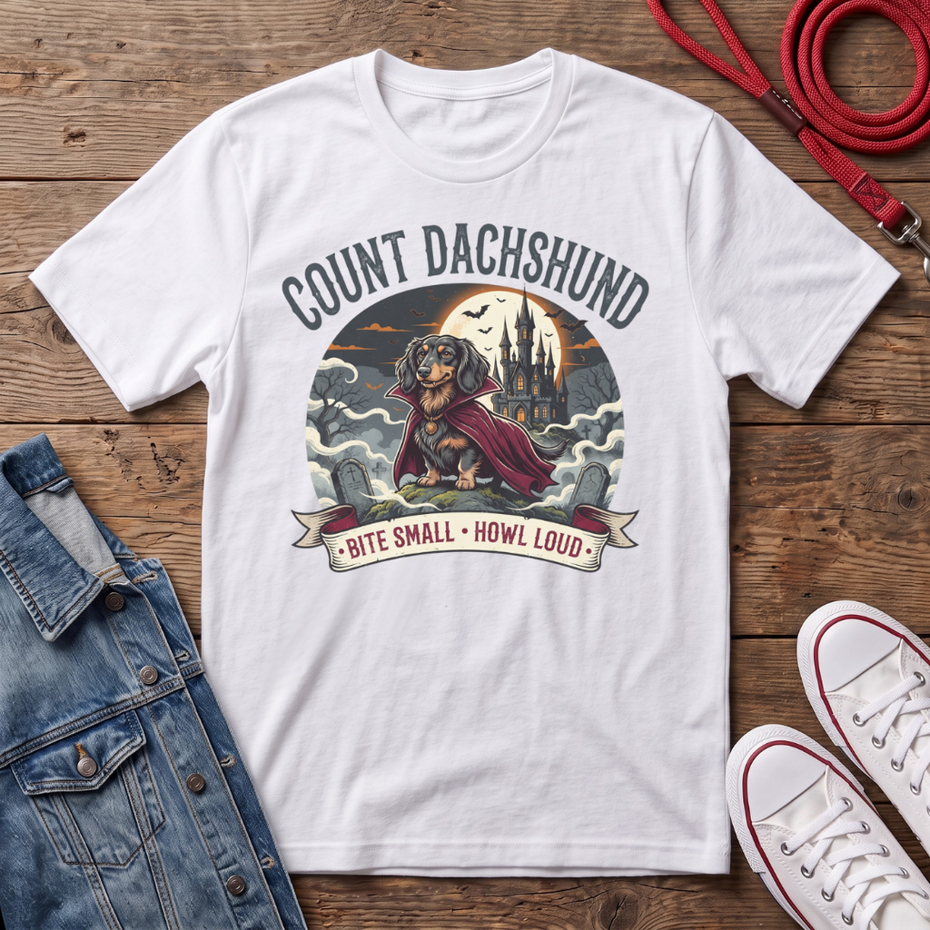 Count Dachshund Halloween  T-shirt