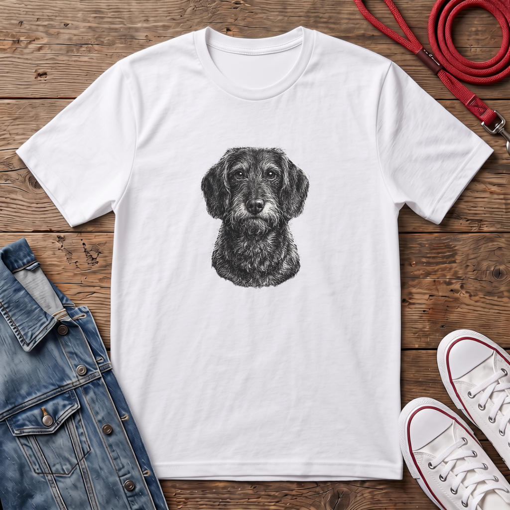 Dachshund Wired Face T-shirt