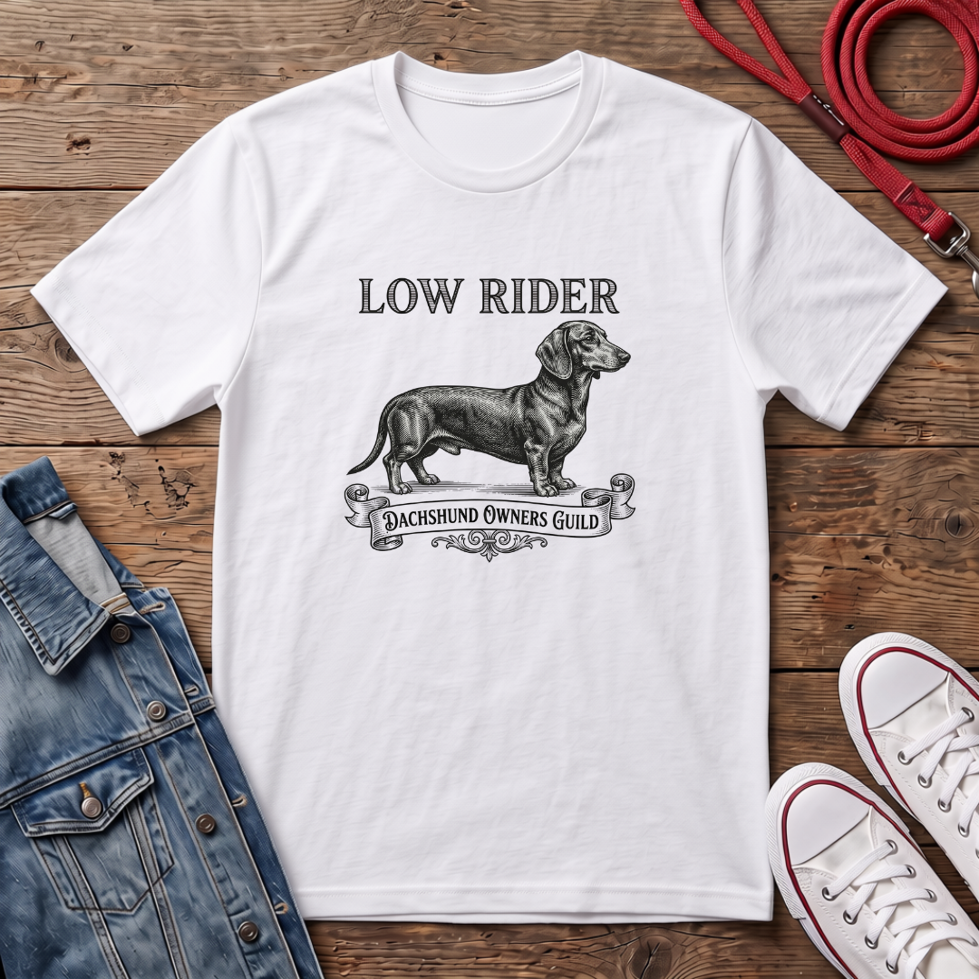 Low Rider, Dachshund Owners Guild - Smooth Haired T-shirt